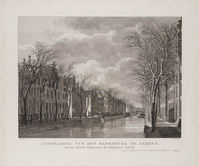 KG 07523
          <br/>
          Rapenburg te Leiden vanaf de Groenebrug voor de buskruitramp van 1807
          <br/>
          <em>Vinkeles, Reinier (1741-1816)</em>